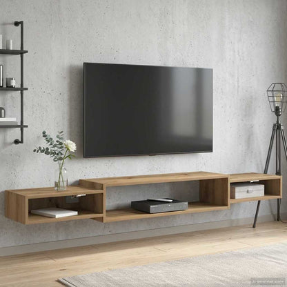 vidaXL Wall-mounted TV Cabinet Wall-Mounted Artisan Oak