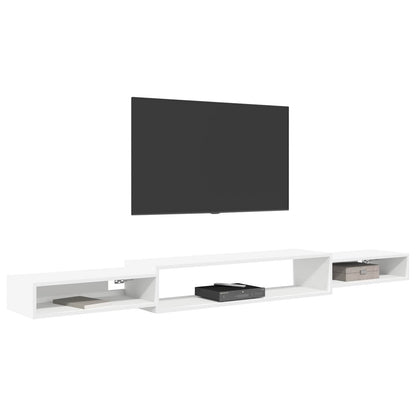 vidaXL Wall-mounted TV Cabinet Wall-Mounted White 220 x 28 x 21 cm