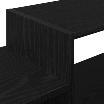 vidaXL Wall-mounted TV Cabinet Wall-Mounted Black Oak 220 x 28 x 21 cm