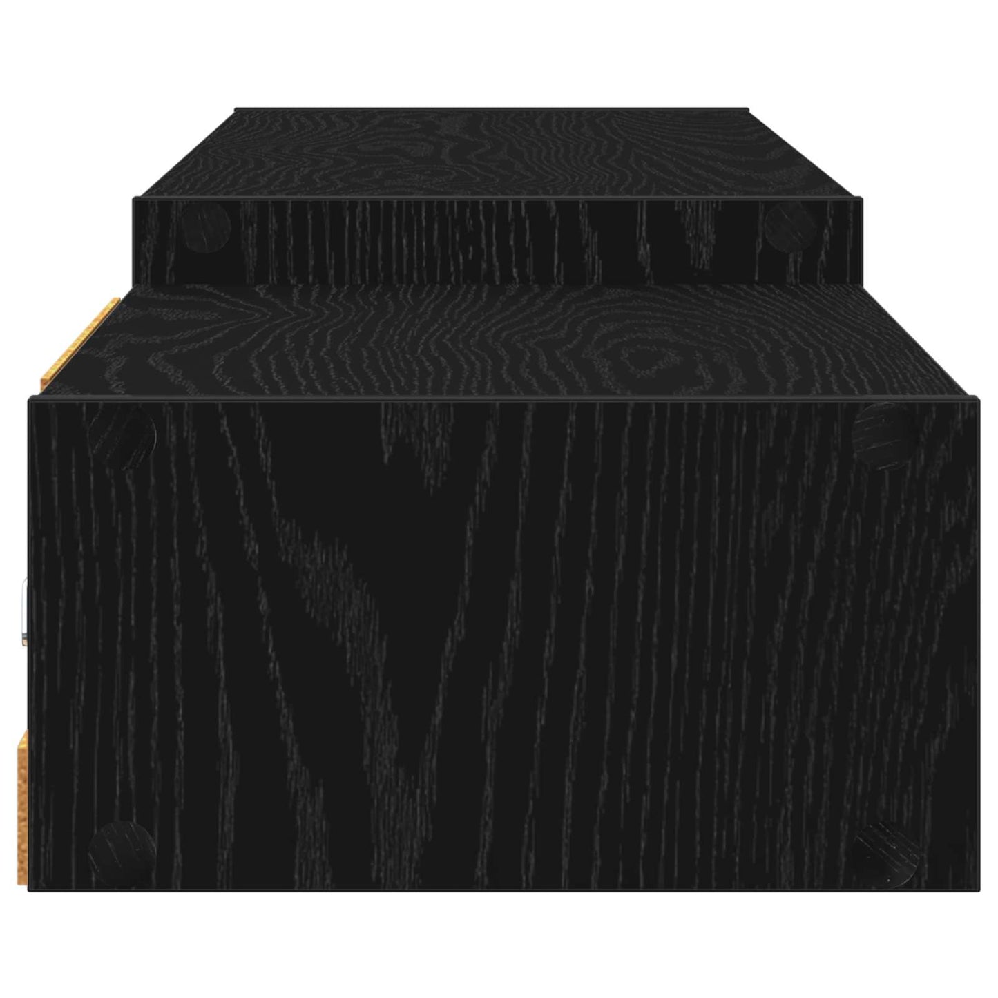 vidaXL Wall-mounted TV Cabinet Wall-Mounted Black Oak 220 x 28 x 21 cm