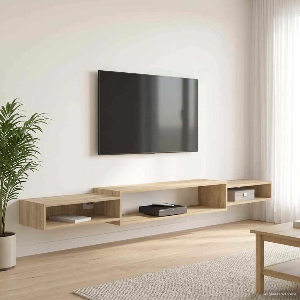 vidaXL Wall-mounted TV Cabinet Wall-Mounted Sonoma Oak