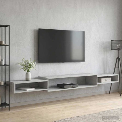 vidaXL Wall-mounted TV Cabinet Wall-Mounted Concrete Grey