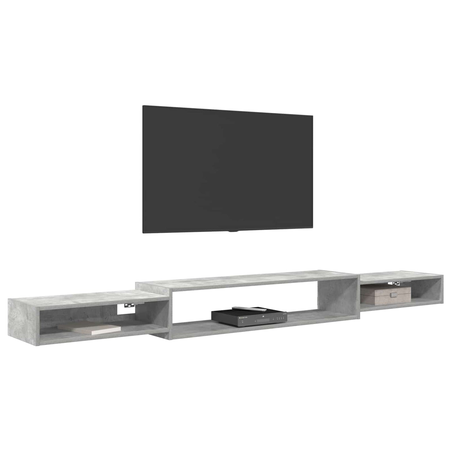 vidaXL Wall-mounted TV Cabinet Wall-Mounted Concrete Grey