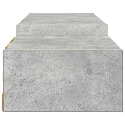 vidaXL Wall-mounted TV Cabinet Wall-Mounted Concrete Grey