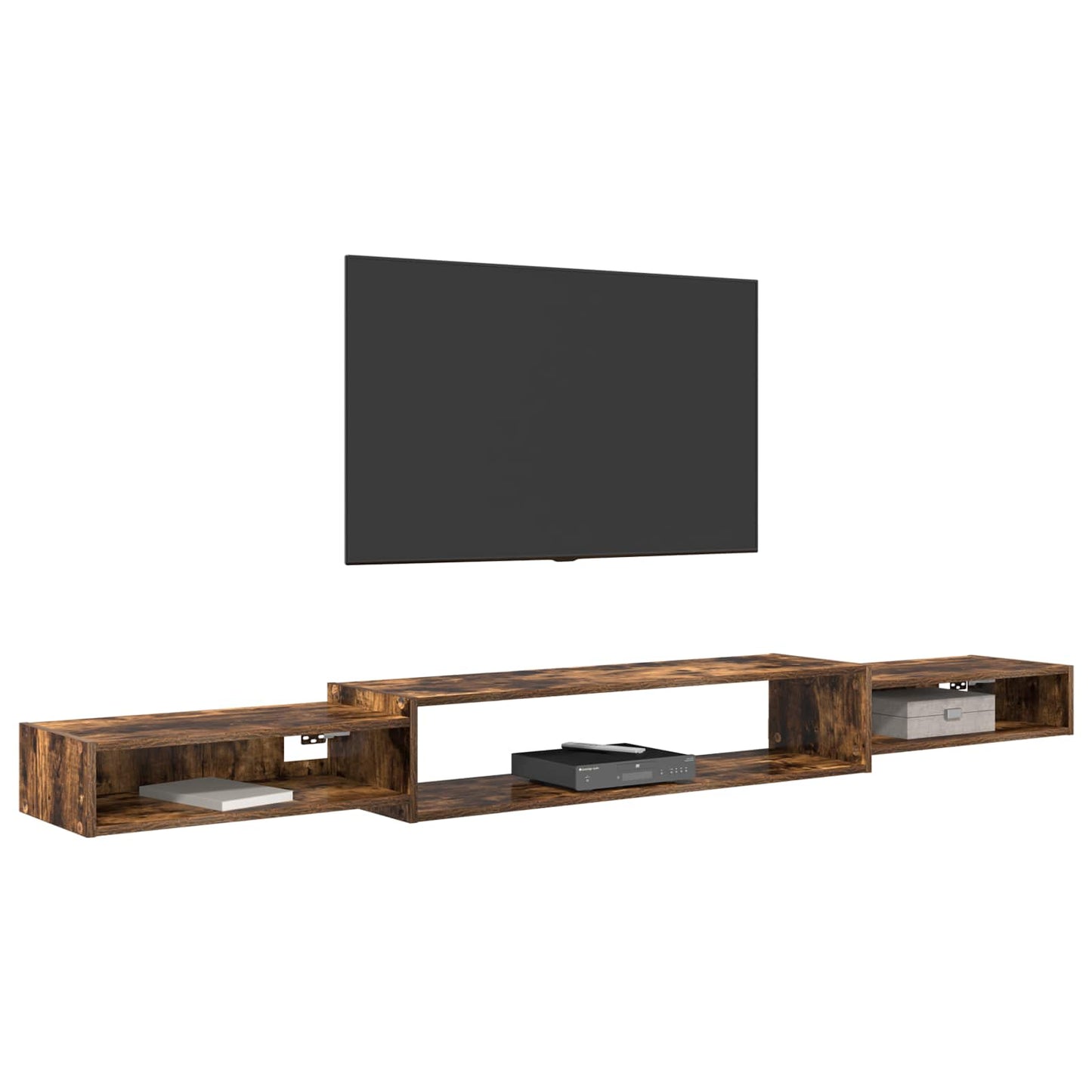 vidaXL Wall-mounted TV Cabinet Wall-Mounted Smoked Oak