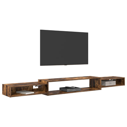 vidaXL Wall-mounted TV Cabinet Wall-Mounted Smoked Oak