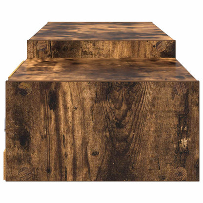 vidaXL Wall-mounted TV Cabinet Wall-Mounted Smoked Oak