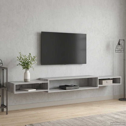 vidaXL Wall-mounted TV Cabinet Wall-Mounted Grey Sonoma