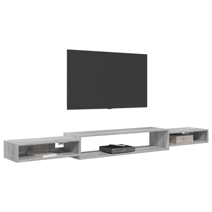 vidaXL Wall-mounted TV Cabinet Wall-Mounted Grey Sonoma