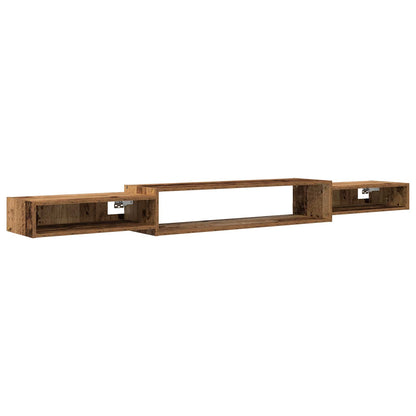 vidaXL Wall-mounted TV Cabinet Wall-Mounted Old Wood 220 x 28 x 21 cm