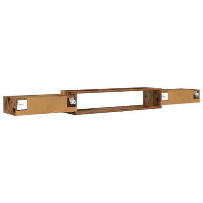 vidaXL Wall-mounted TV Cabinet Wall-Mounted Old Wood 220 x 28 x 21 cm