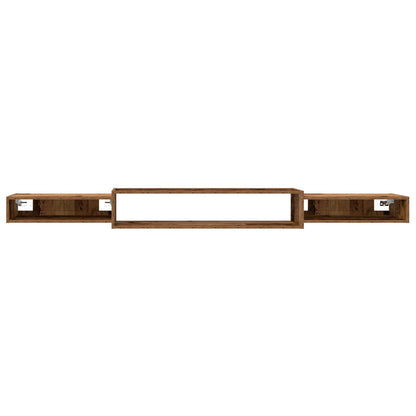 vidaXL Wall-mounted TV Cabinet Wall-Mounted Old Wood 220 x 28 x 21 cm