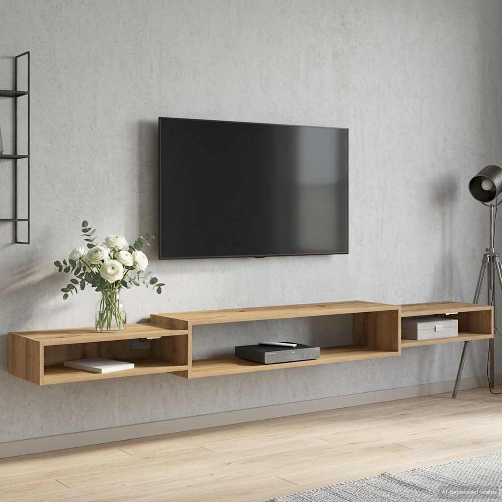 vidaXL Wall-mounted TV Cabinet Wall-Mounted Artisan Oak