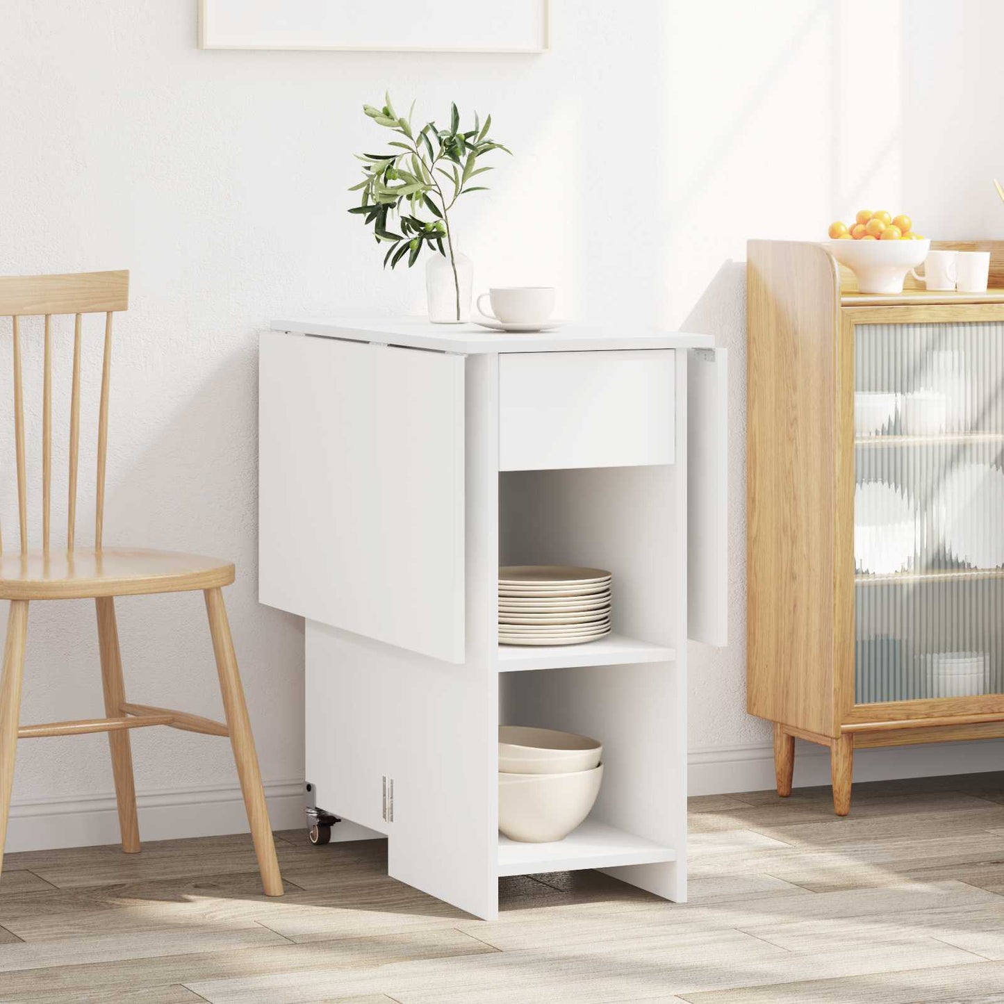 vidaXL Dinning Table 115 x 70 x 75 cm Engineered Wood White