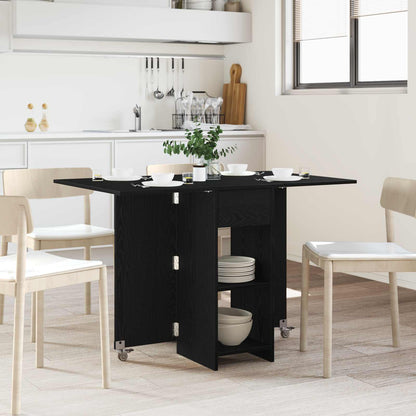 vidaXL Dinning Table 115 x 70 x 75 cm Engineered Wood Black Oak