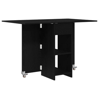 vidaXL Dinning Table 115 x 70 x 75 cm Engineered Wood Black Oak