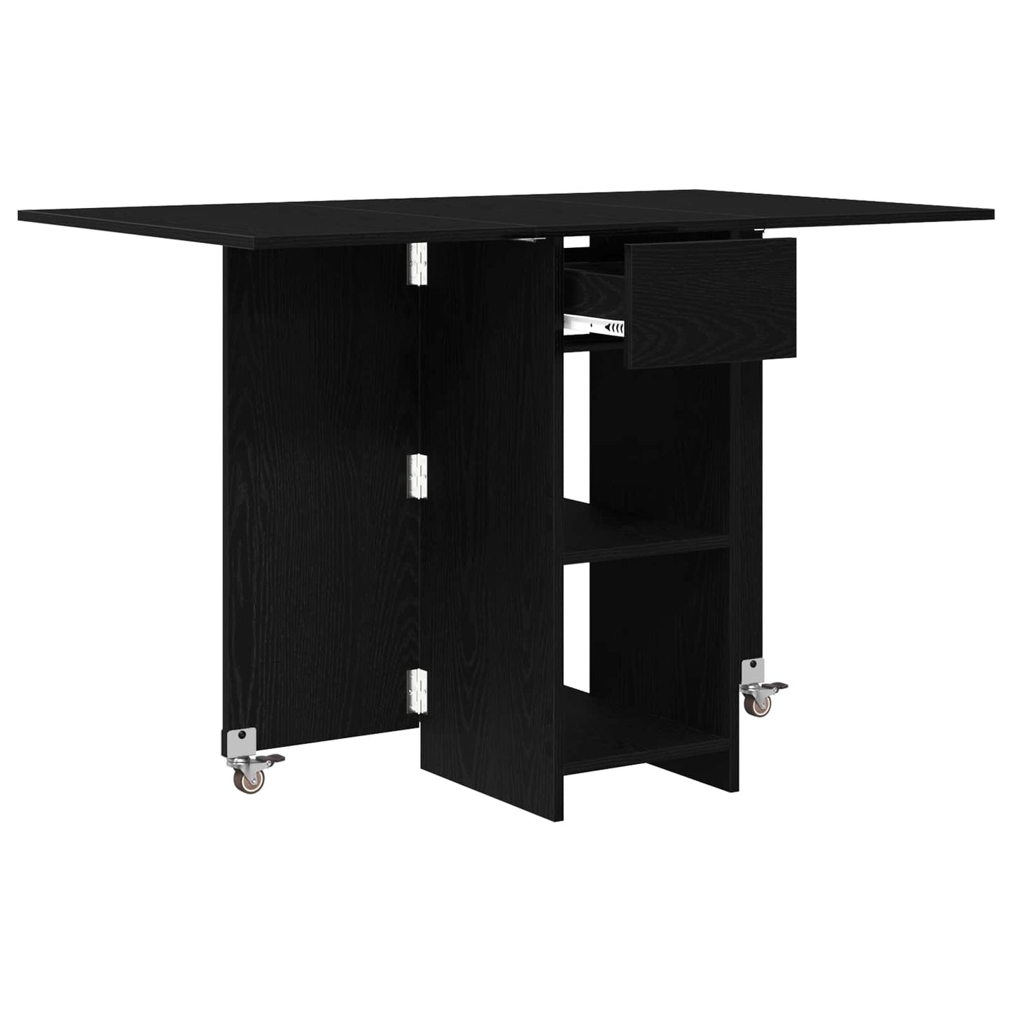 vidaXL Dinning Table 115 x 70 x 75 cm Engineered Wood Black Oak