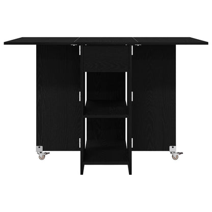 vidaXL Dinning Table 115 x 70 x 75 cm Engineered Wood Black Oak