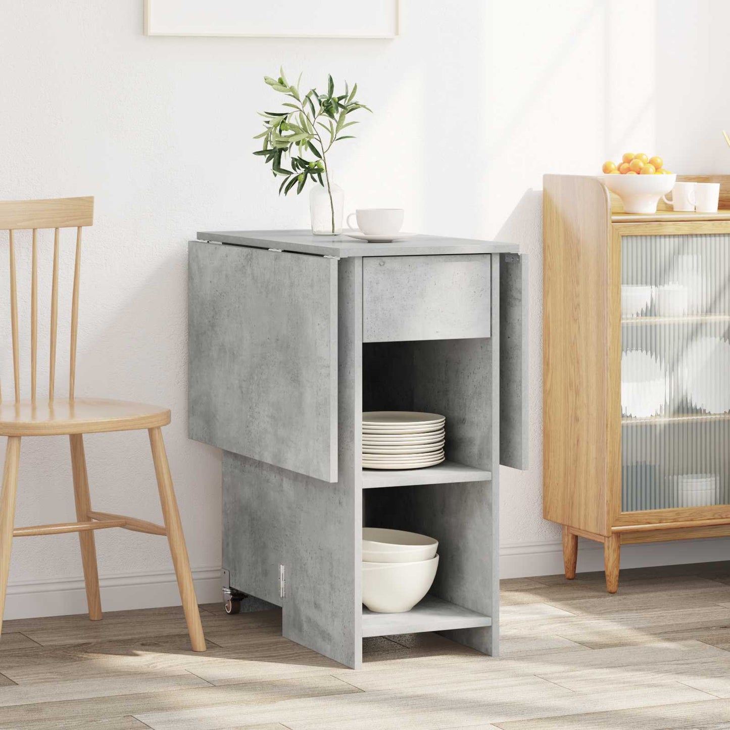 vidaXL Dinning Table 115 x 70 x 75 cm Engineered Wood Concrete Grey