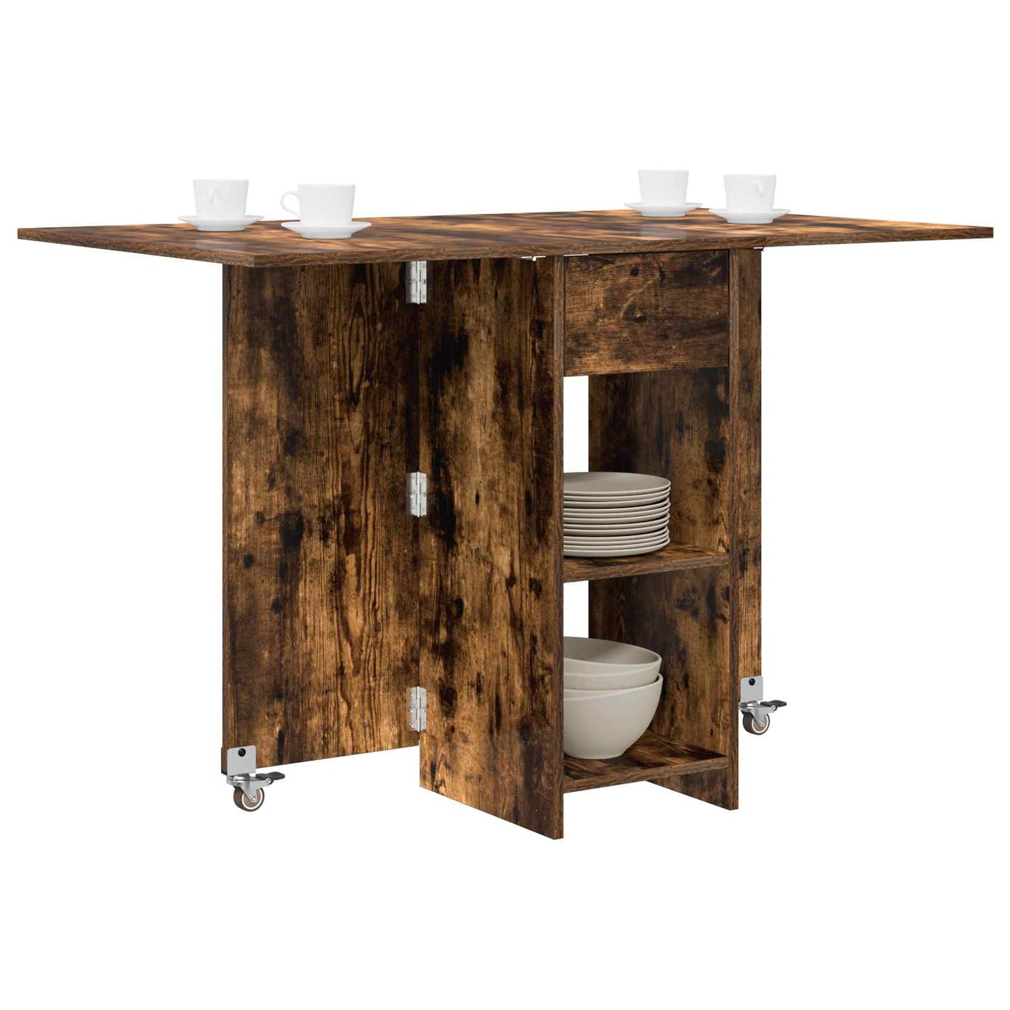 vidaXL Dinning Table 115 x 70 x 75 cm Engineered Wood Smoked Oak