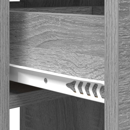 vidaXL Dinning Table 115 x 70 x 75 cm Engineered Wood Grey Sonoma