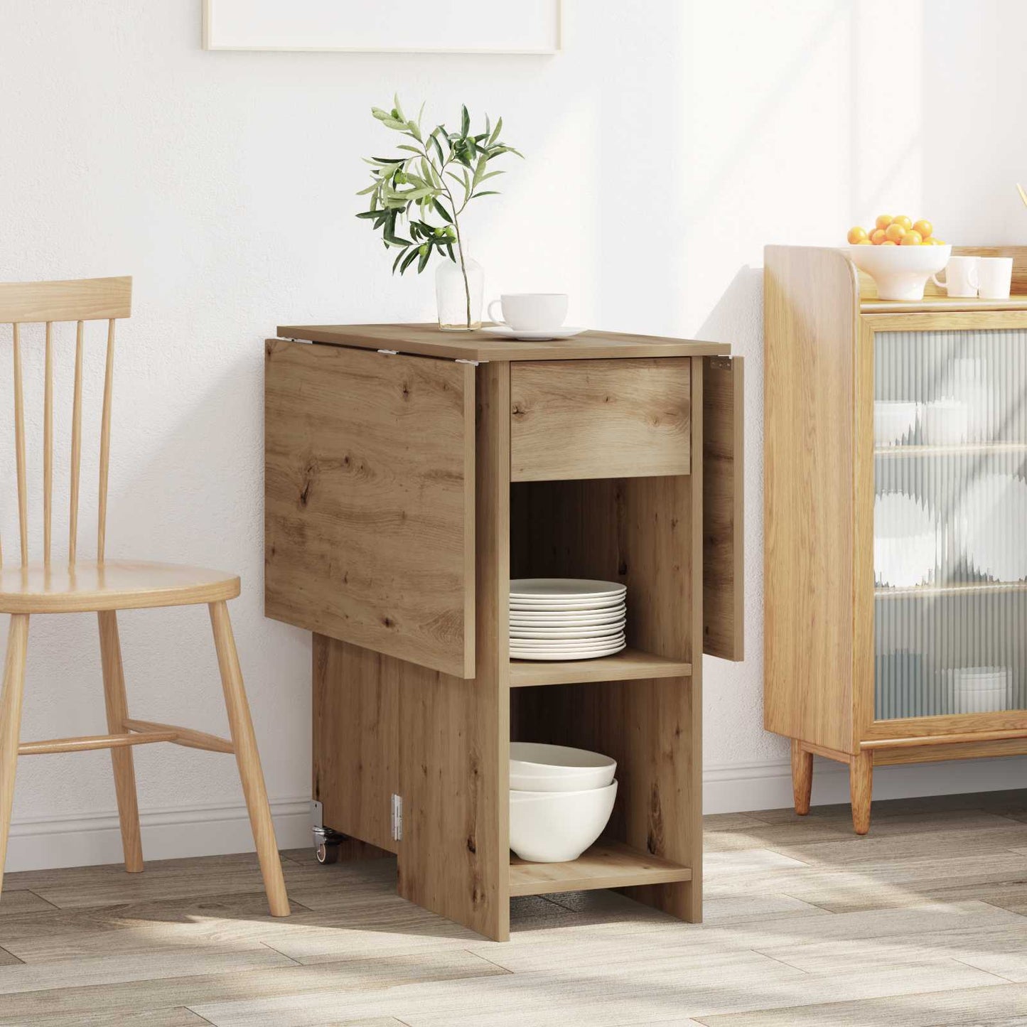vidaXL Dinning Table 115 x 70 x 75 cm Engineered Wood Artisan Oak
