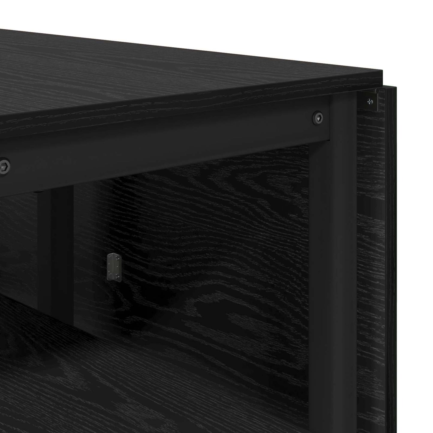 vidaXL Dinning Table 122 x 80 x 76.5 cm Engineered Wood Black Oak