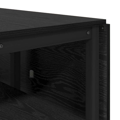 vidaXL Dinning Table 122 x 80 x 76.5 cm Engineered Wood Black Oak