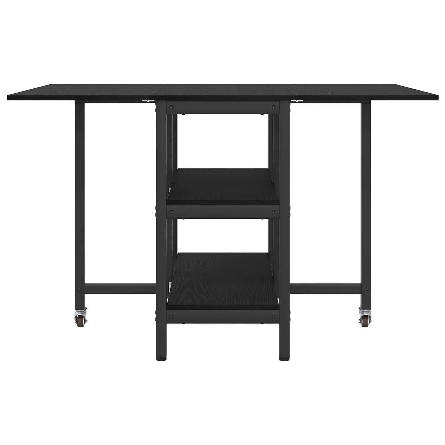 vidaXL Dinning Table 122 x 80 x 76.5 cm Engineered Wood Black Oak