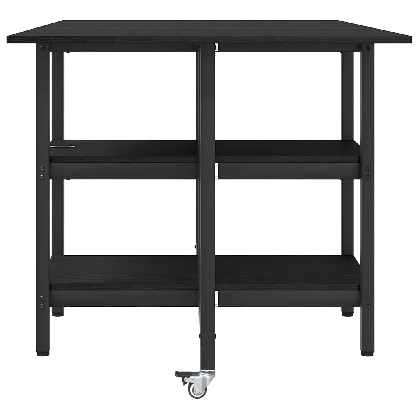 vidaXL Dinning Table 122 x 80 x 76.5 cm Engineered Wood Black Oak