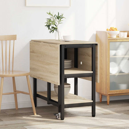 vidaXL Dinning Table 122 x 80 x 76.5 cm Engineered Wood Sonoma Oak