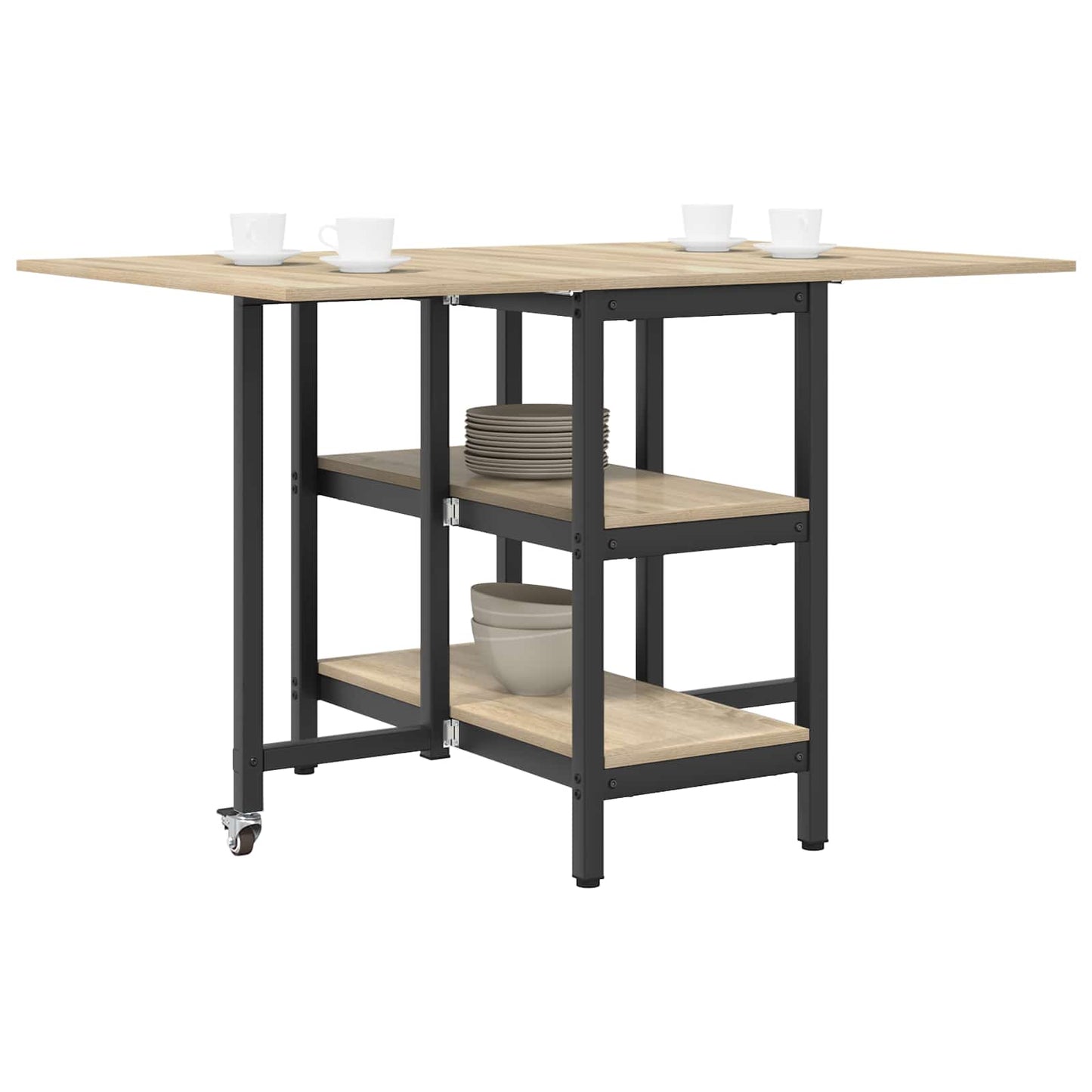 vidaXL Dinning Table 122 x 80 x 76.5 cm Engineered Wood Sonoma Oak