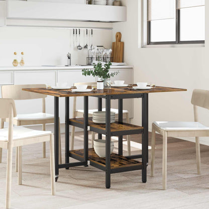 vidaXL Dinning Table 122 x 80 x 76.5 cm Engineered Wood Smoked Oak