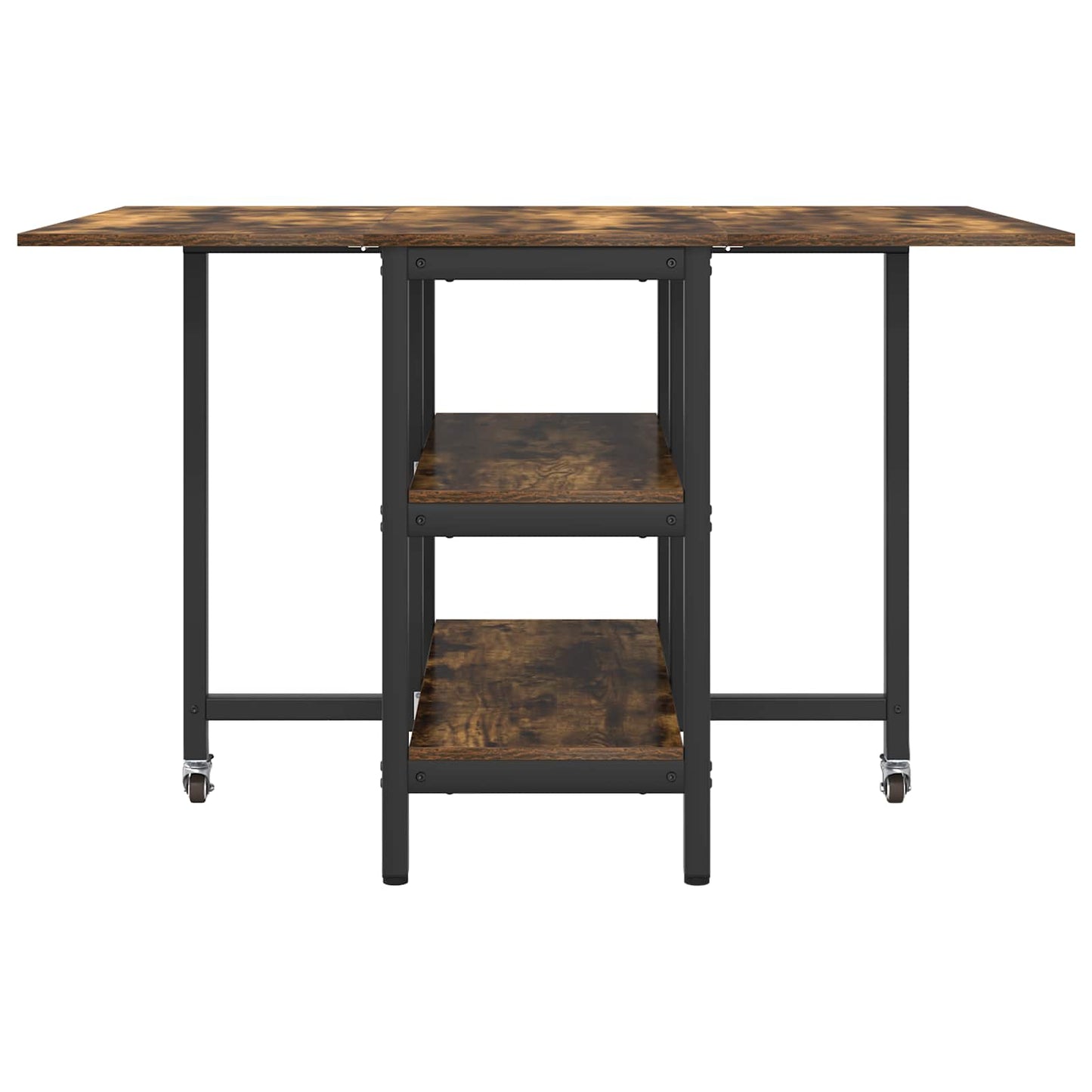 vidaXL Dinning Table 122 x 80 x 76.5 cm Engineered Wood Smoked Oak