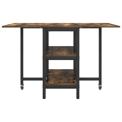 vidaXL Dinning Table 122 x 80 x 76.5 cm Engineered Wood Smoked Oak