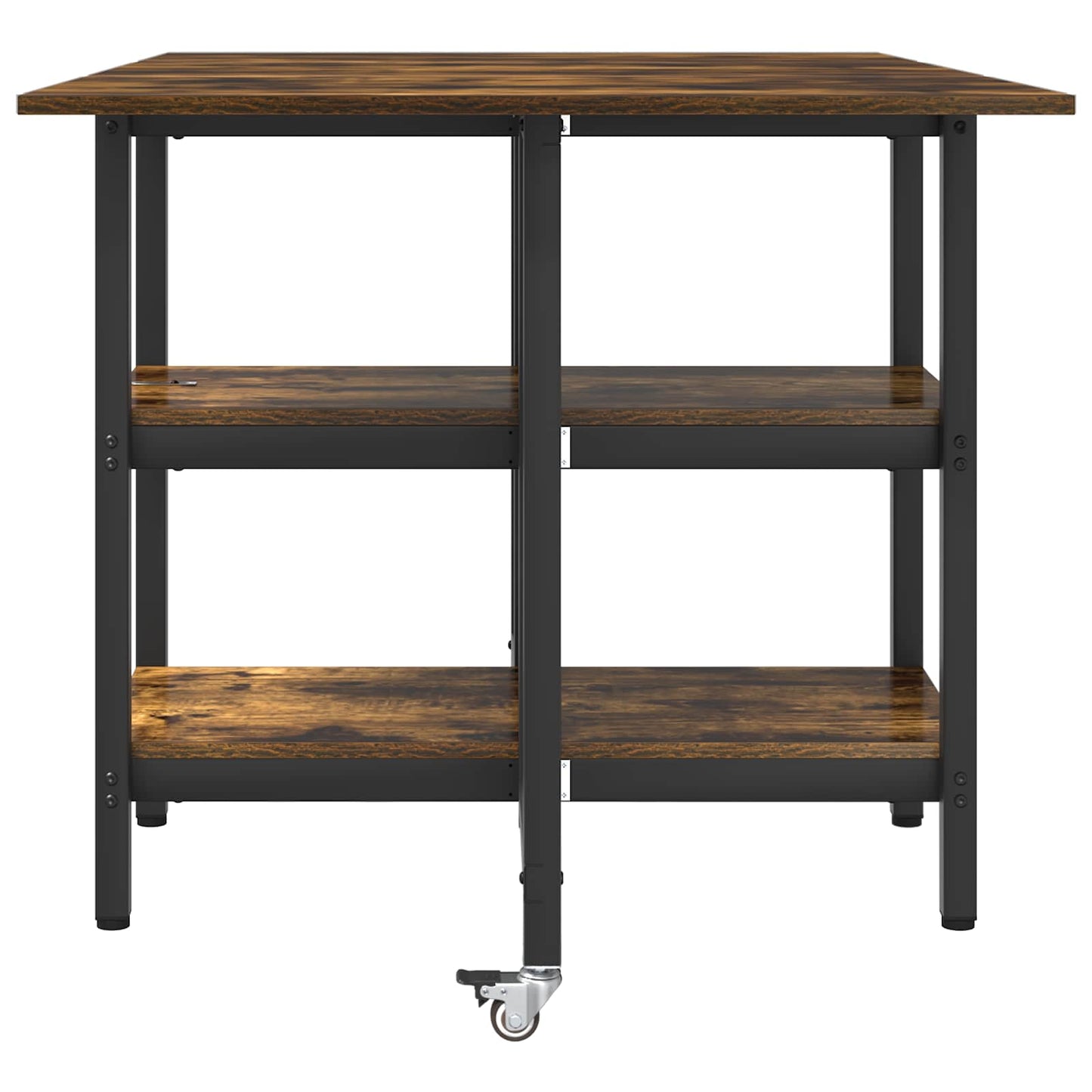 vidaXL Dinning Table 122 x 80 x 76.5 cm Engineered Wood Smoked Oak