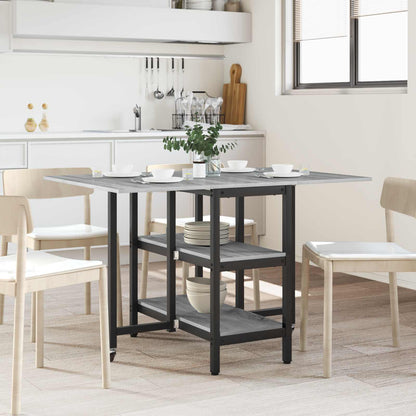 vidaXL Dinning Table 122 x 80 x 76.5 cm Engineered Wood Grey Sonoma