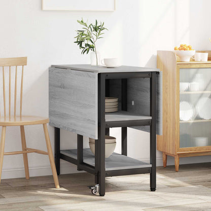 vidaXL Dinning Table 122 x 80 x 76.5 cm Engineered Wood Grey Sonoma