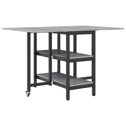 vidaXL Dinning Table 122 x 80 x 76.5 cm Engineered Wood Grey Sonoma