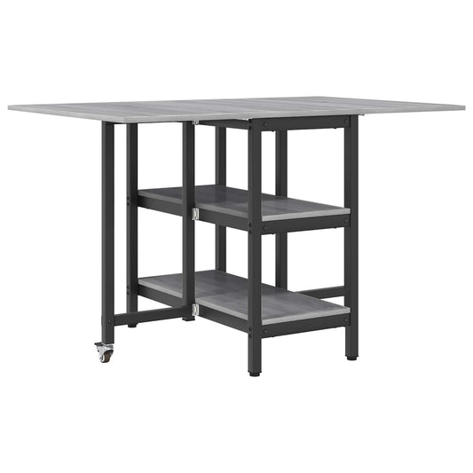 vidaXL Dinning Table 122 x 80 x 76.5 cm Engineered Wood Grey Sonoma