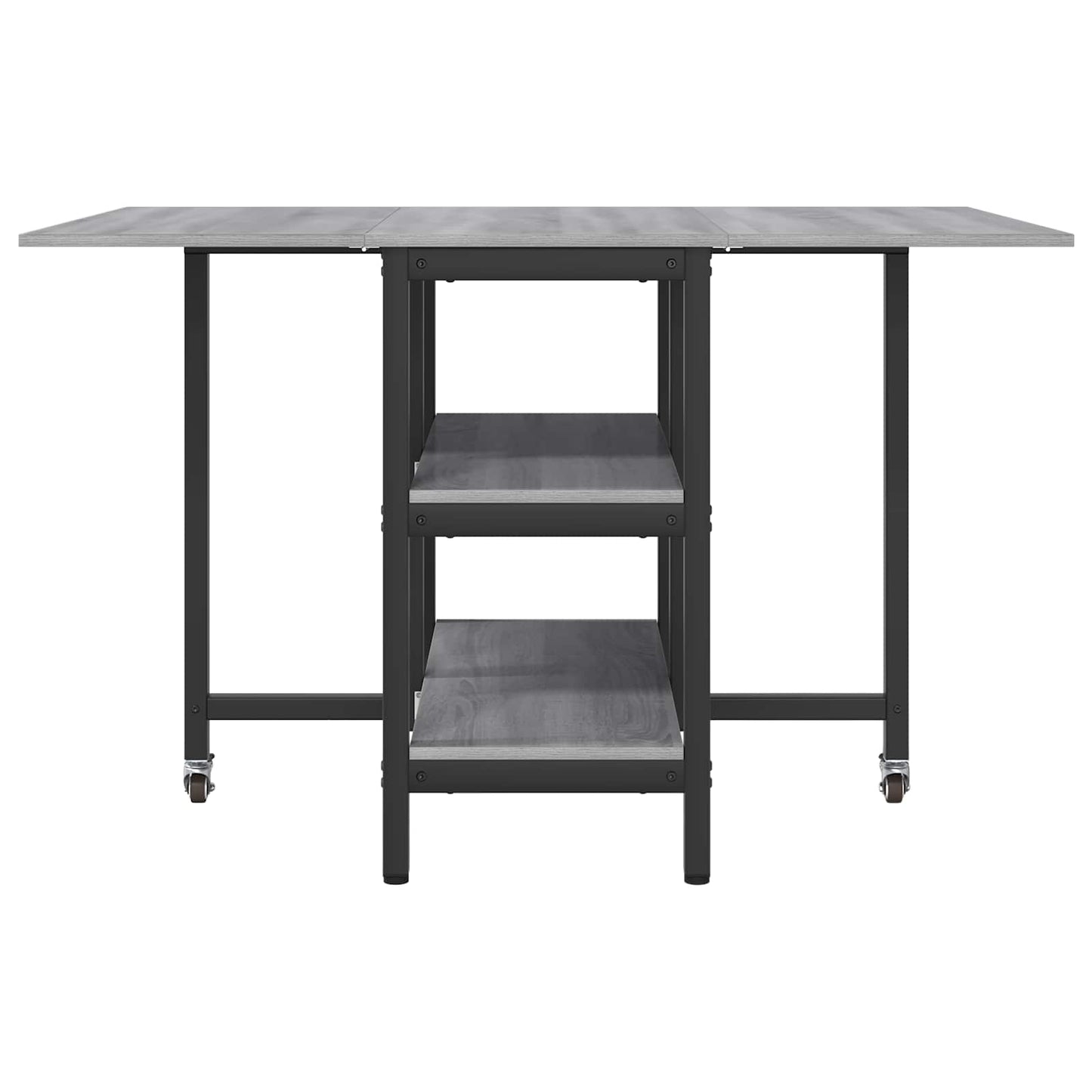 vidaXL Dinning Table 122 x 80 x 76.5 cm Engineered Wood Grey Sonoma