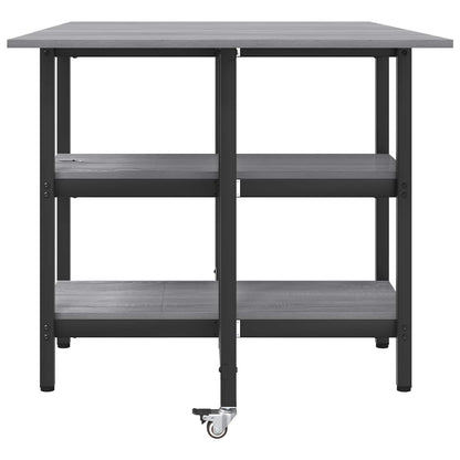 vidaXL Dinning Table 122 x 80 x 76.5 cm Engineered Wood Grey Sonoma