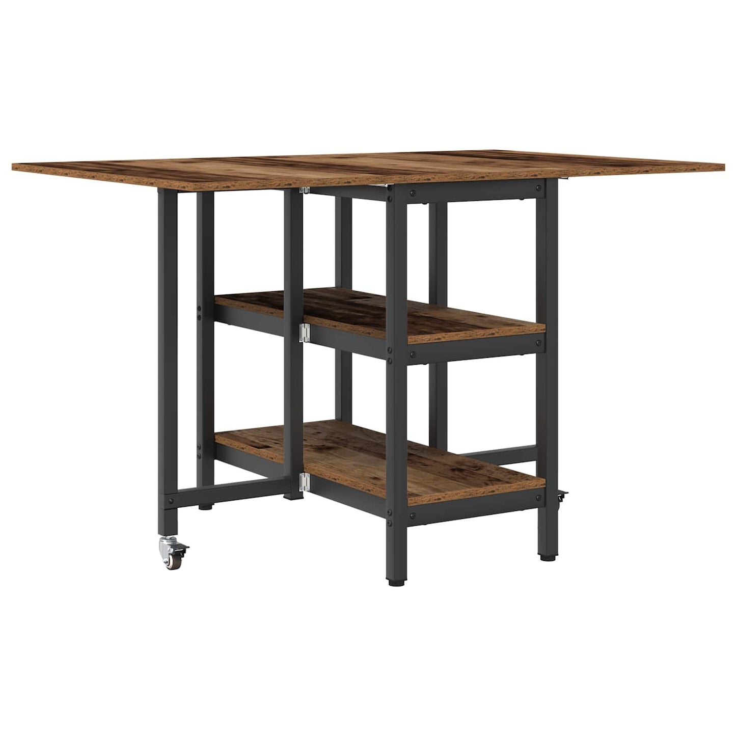 vidaXL Dinning Table 122 x 80 x 76.5 cm Engineered Wood Old Wood