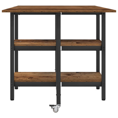 vidaXL Dinning Table 122 x 80 x 76.5 cm Engineered Wood Old Wood