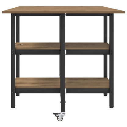 vidaXL Dinning Table 122 x 80 x 76.5 cm Engineered Wood Artisan Oak