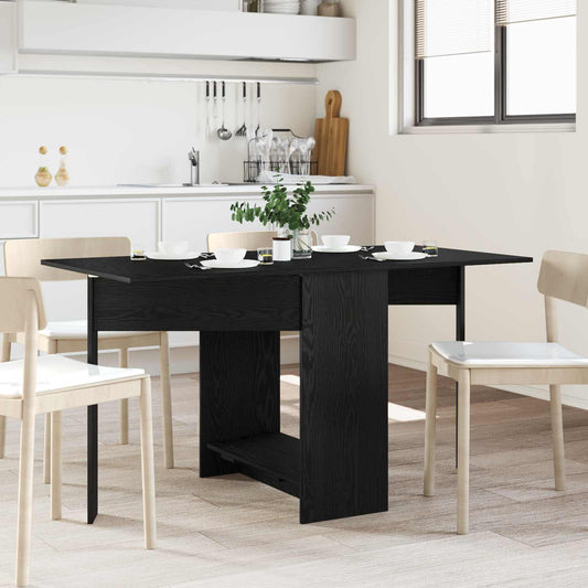 vidaXL Dinning Table 138 x 70 x 73.5 cm Engineered Wood Black Oak