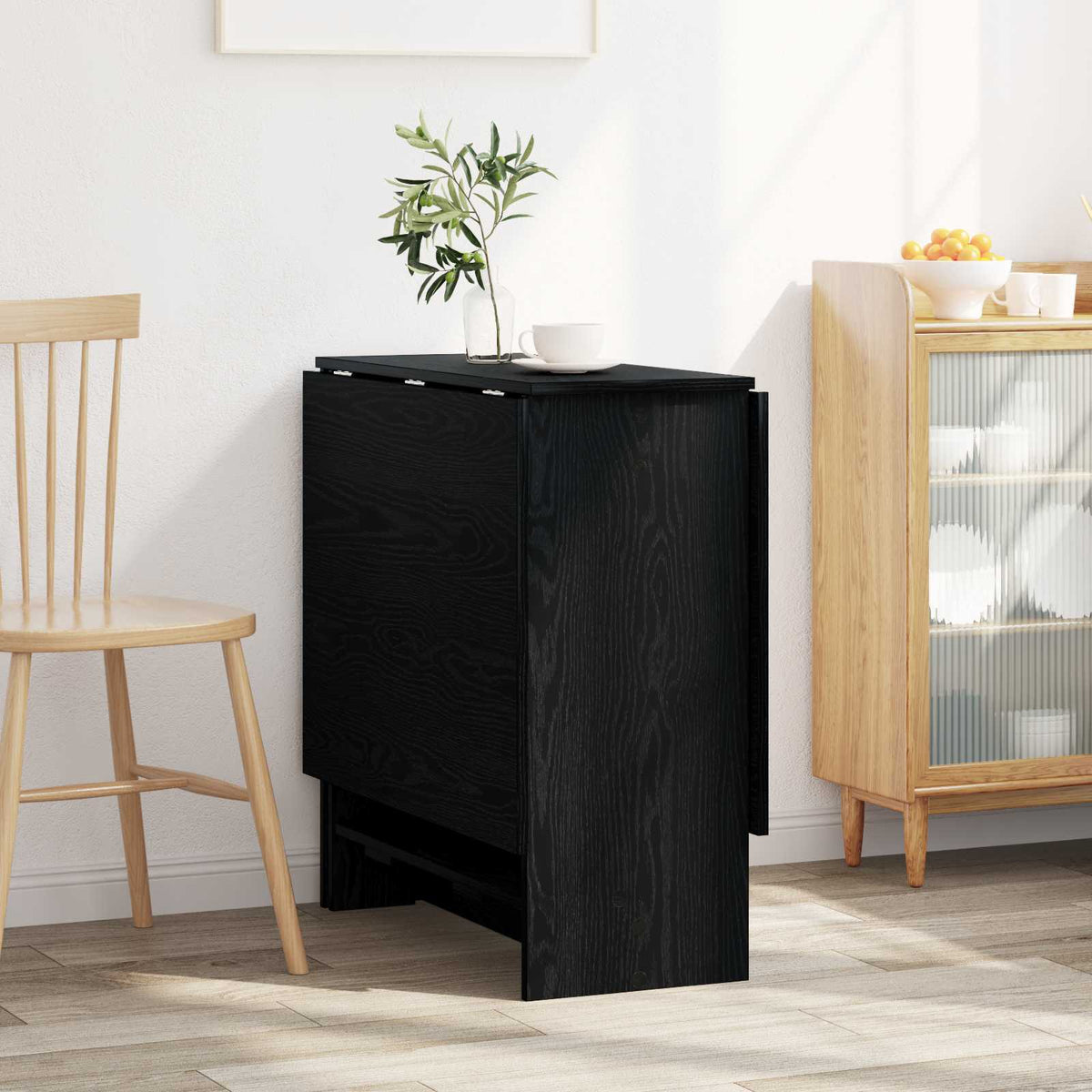 vidaXL Dinning Table 138 x 70 x 73.5 cm Engineered Wood Black Oak