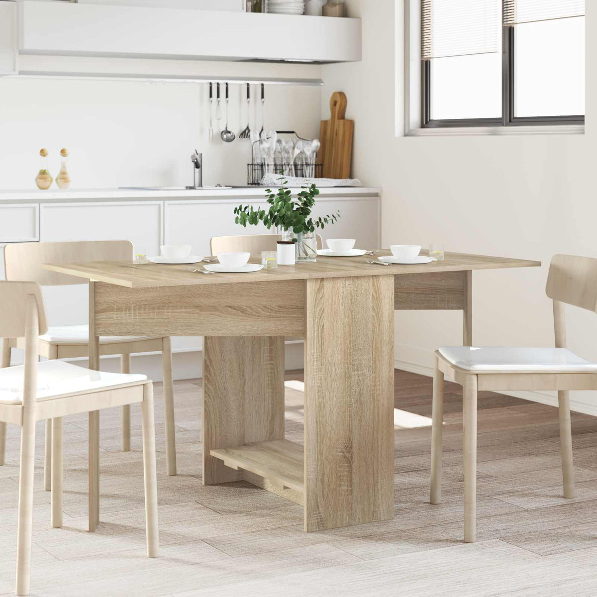 vidaXL Dinning Table 138 x 70 x 73.5 cm Engineered Wood Sonoma Oak