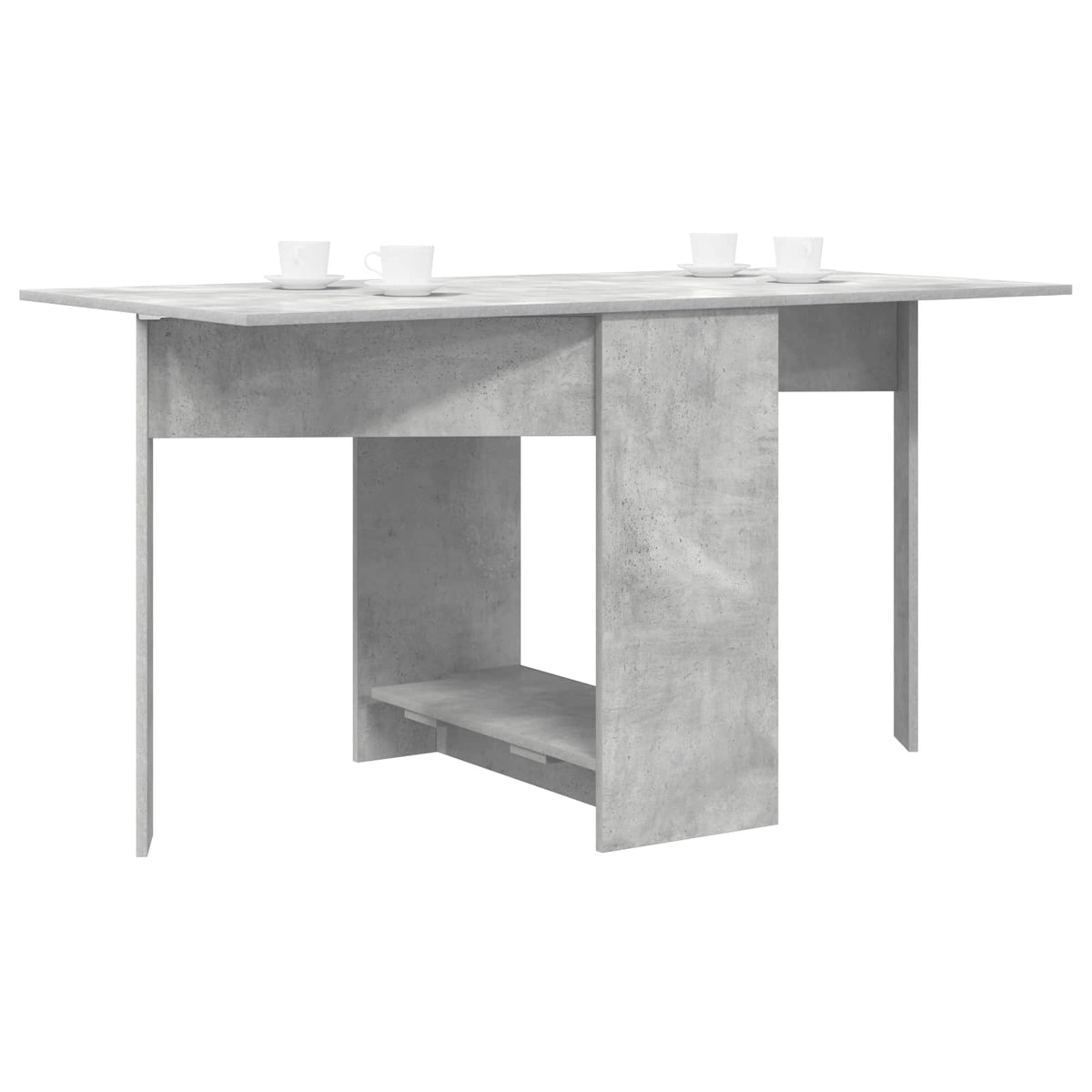 vidaXL Dinning Table 138 x 70 x 73.5 cm Engineered Wood Concrete Grey