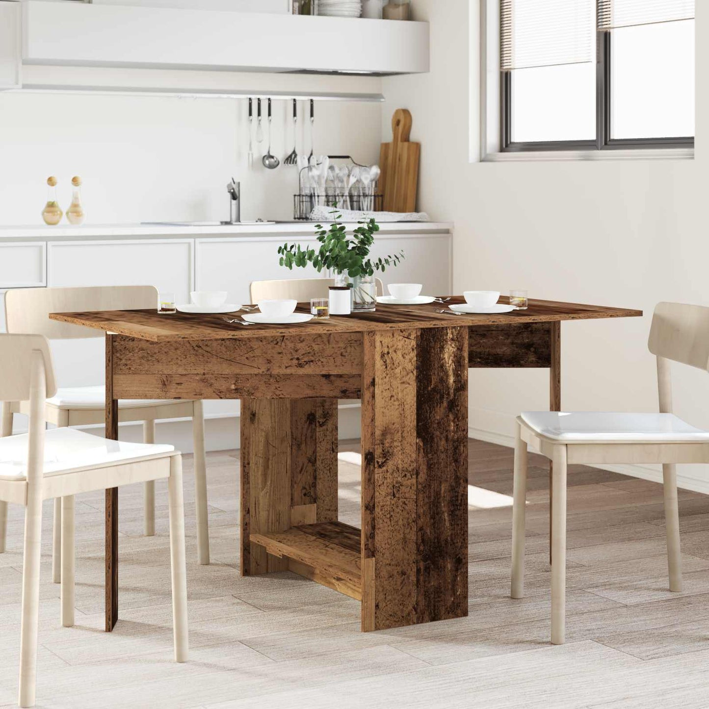 vidaXL Dinning Table 138 x 70 x 73.5 cm Engineered Wood Old Wood